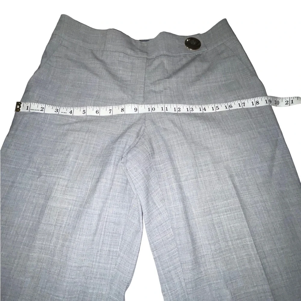 Tory Burch Gray Wool Wide Leg Dress Pants Size 8